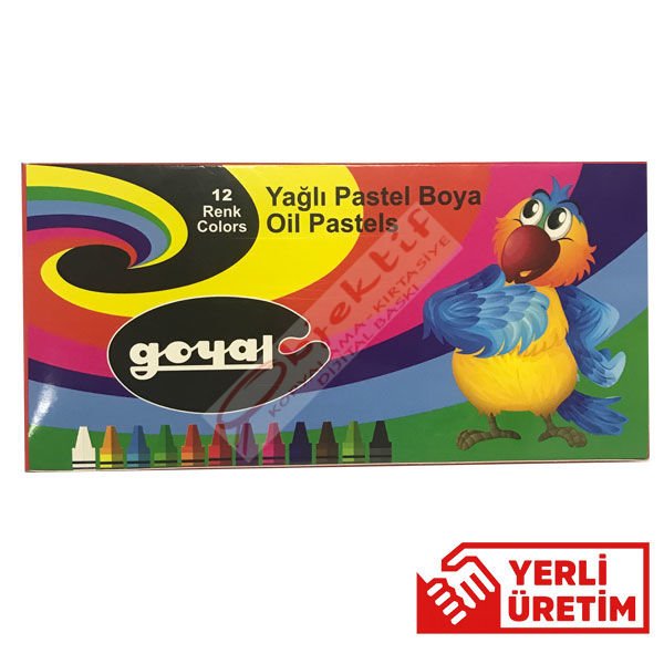 Goyal Pastel Boya Karton 12 Renk Yuvarlak PTL-102