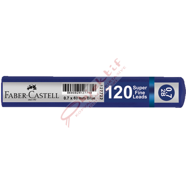 Faber-Castell Min Grip Süper Fine Lead 2B 120 Lİ 60 MM 0.7 MM Mavi 5090 127722