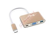 S-link SL-USB-C66 Type-C to VGA+usb3.0+pd Kablo