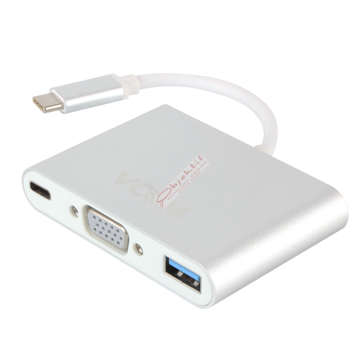 Vcom CU426M Type-C/M To Vga/F Usb 3.0/F Type-C/F Çevirici