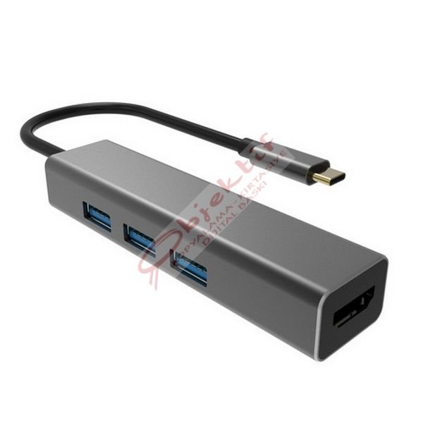 Vcom DH318 Type-C To Usb 3.0*3 Hdmi Çevirici
