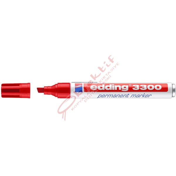 Edding Markör Permanent Kesik Uçlu 1-5 MM Kırmızı 3300