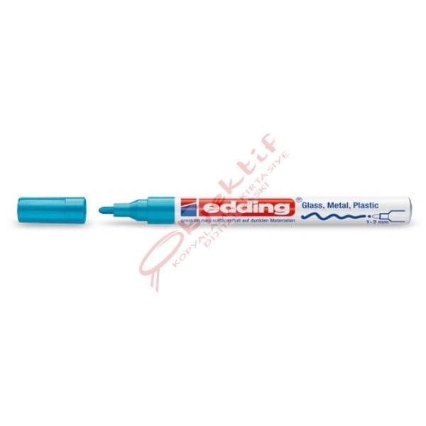 Edding Markör Dekor Boya Yuvarlak Uçlu 1-2 MM Açık Mavi 751CR