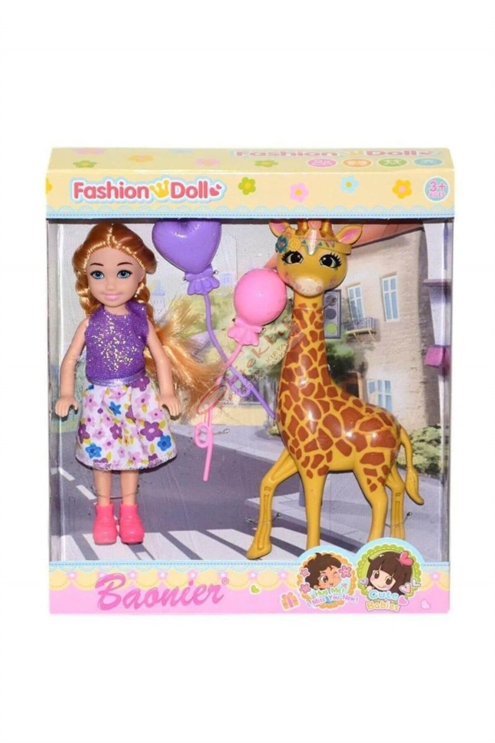 Canem Kutulu Zürafalı Mini Bebek Fashion Aksesuarlı JJ8676
