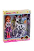 Canem Kutulu Zebralı Mini Bebek Fashion Aksesuarlı JJ8677
