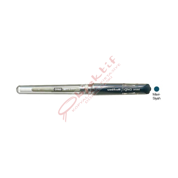Uni-Ball Roller Kalem Signo Broad Jel Bilye Uç İmza Kalemi 1.0 MM Mavi Siyah UM-153