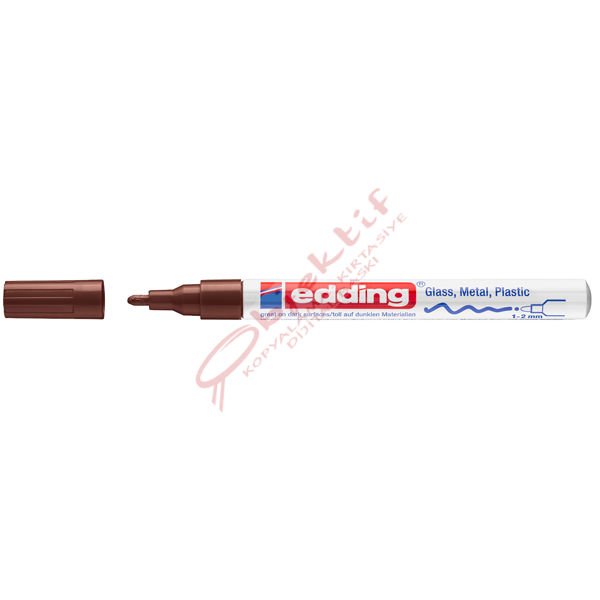 Edding Markör Dekor Boya Yuvarlak Uçlu 1-2 MM Kahverengi 751CR