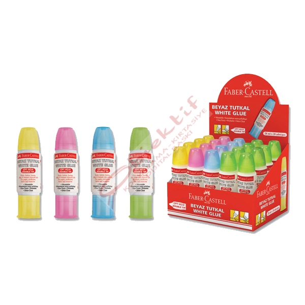 Faber-Castell Tutkal ( 20 Li Stand ) 28 ML Beyaz 5088 1799 20