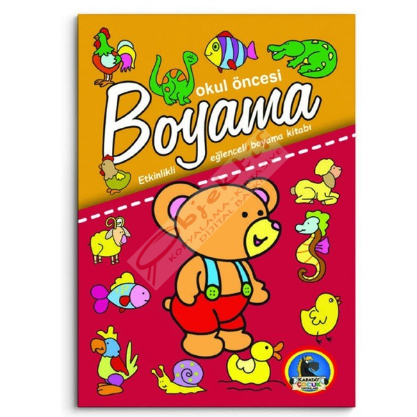 4E Boyama Kitabı Okul Öncesi Dev Boy Karatay Yayınevi
