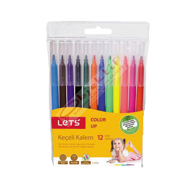 Lets Keçeli Boya Kalemi 12 Renk L-7112