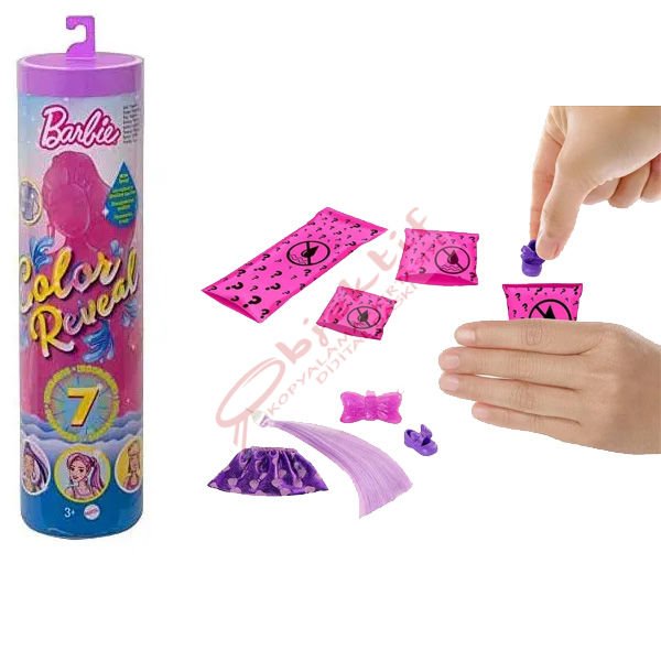 Barbie Color Reveal Renk Değiştiren Sürpriz Chelsea Renk Bloklu Bebekler Serisi (Seri 2) GWC60