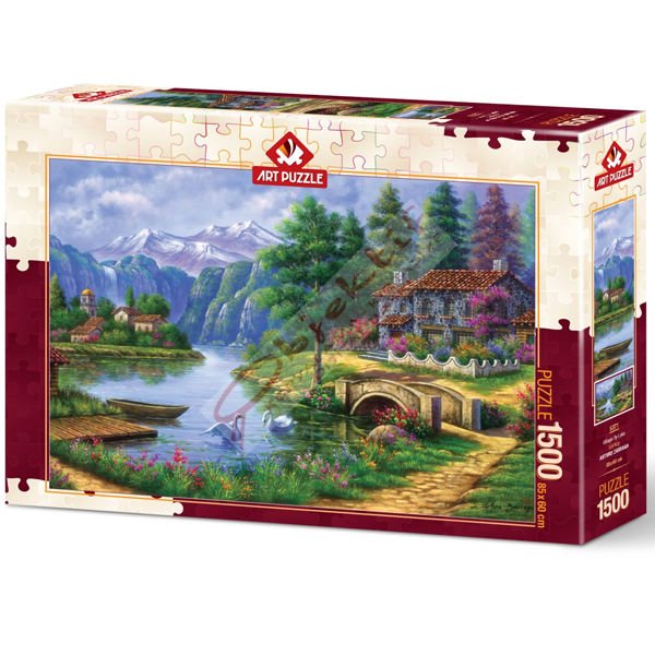 Art Puzzle 1500 Parça Göl Köy 5371
