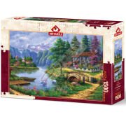 Art Puzzle 1500 Parça Göl Köy 5371