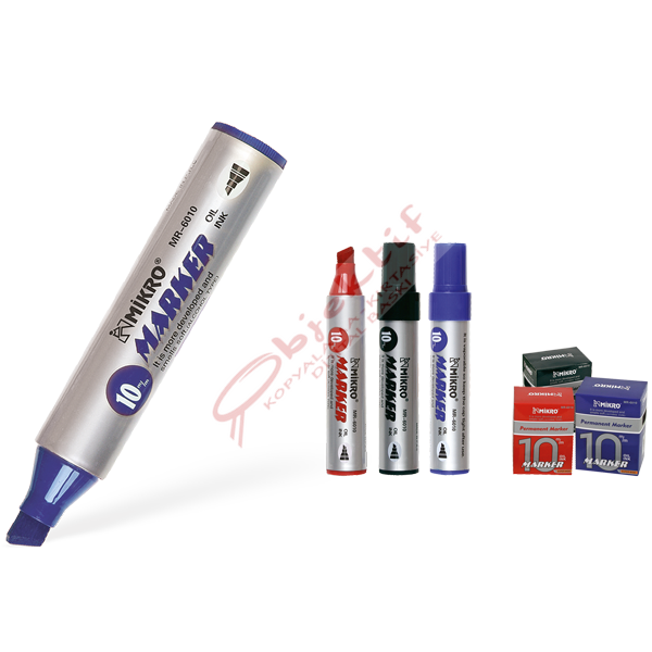 Mikro Markör Permanent Jumbo 10 MM Kırmızı MR-6010