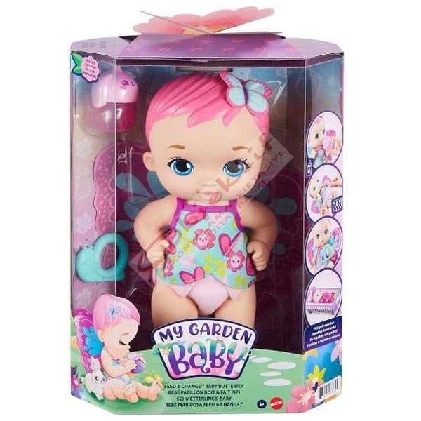 My Garden Baby Kelebek Bebeğimin Bakım Zamanı Pembe Saçlı Bebek