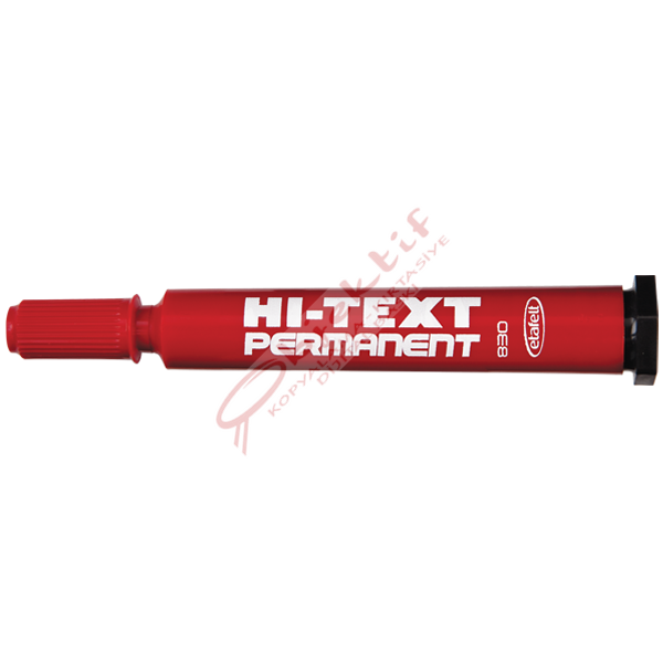 Hi-Text Markör Permanent Yuvarlak Uçlu Kırmızı 830PB
