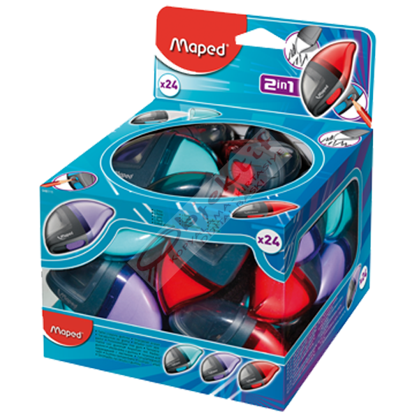 Maped Kalemtıraş Moondo Plastik Silgili Hazneli 24 LÜ 048111