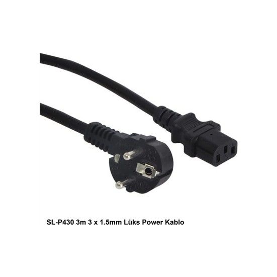 S-link SL-P430 3m 3 x 1.5mm Lüks Power Kablo