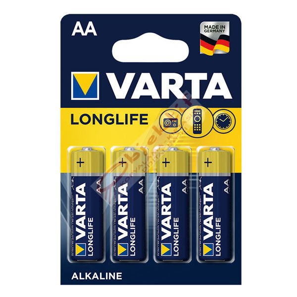 Varta Alkalin Kalem Pil (AA) Long Life Extra 4 LÜ