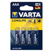 Varta Alkalin İnce Kalem Pil (AAA) Long Life Extra 4 LÜ