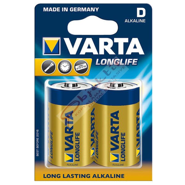 Varta Alkalin Büyük Boy Pil (D) Longlife Extra 2 Lİ