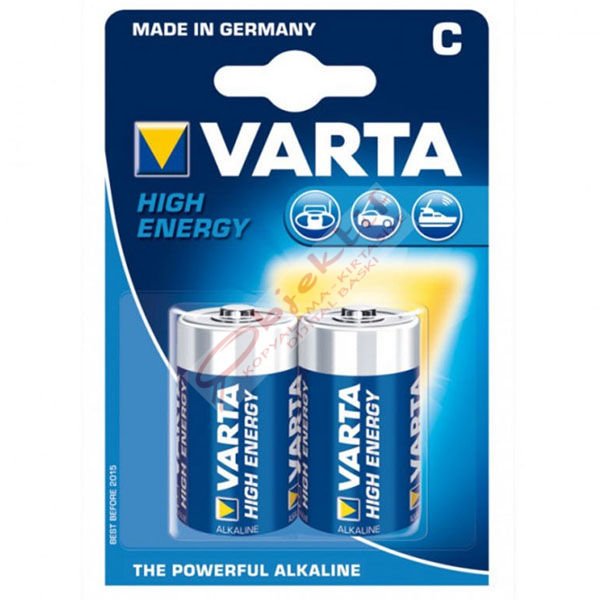 Varta Alkalin Orta Boy Pil C High Energy 2 Lİ