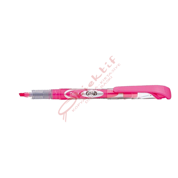Pentel Fosforlu Kalem Kalem Tipi Şeffaf Gövde Pembe SL12-P