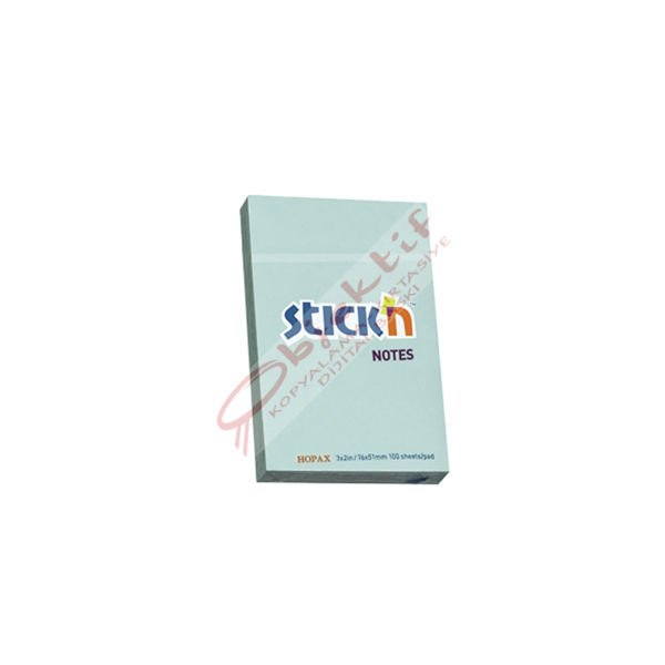Hopax Stıckn Yapışkanlı Not Kağıdı 100 YP 76x51 Pastel Mavi HE21146