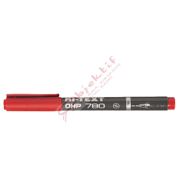 Hi-Text Asetat Kalemi Permanent S Seri Kırmızı 780
