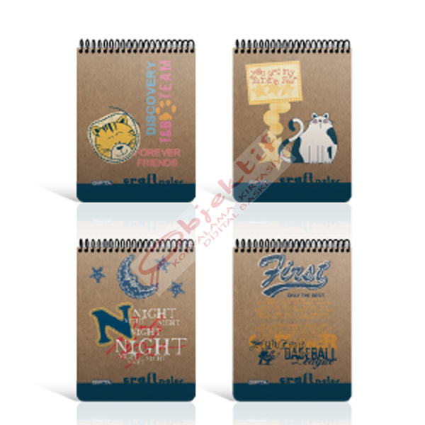 Gıpta Bloknot Craft Spiralli Sert Kapak Çizgili 100 YP A4 1783