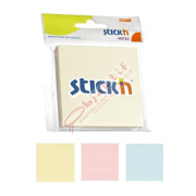 Hopax Stıckn Yapışkanlı Not Kağıdı 3 Blok 150 YP 76x76 3 Pastel Renk 21092