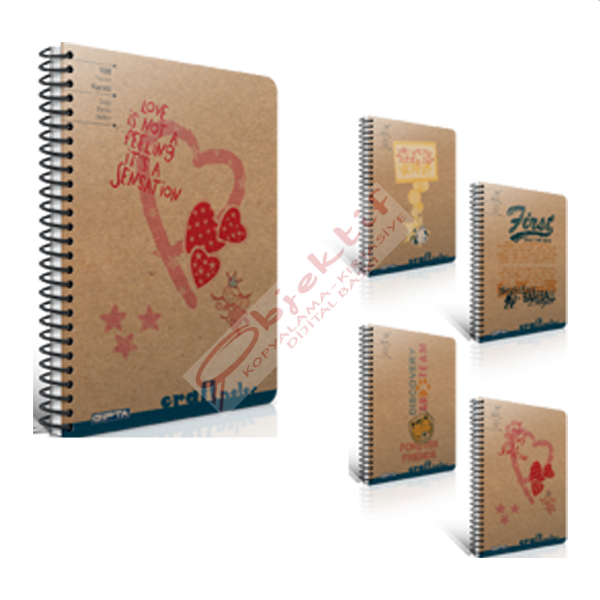 Gıpta Spiralli Defter Craft Notes Sert Kapak Çizgili 100 YP 17x24 1777