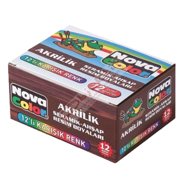 Nova Color Akrilik Boya Şişe 30 CC 12 Renk NC-179