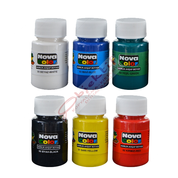Nova Color Akrilik Boya 6 Renk 30 CC NC-180
