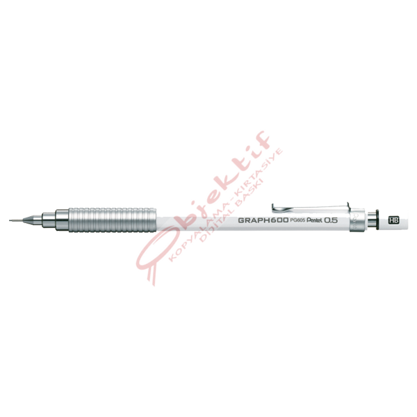 Pentel Çizim Kalemi Graph 600 0.5 MM Beyaz PG605-W