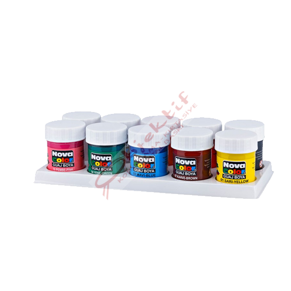 Nova Color Guaj Boya Şişe 10 Renk NC-114
