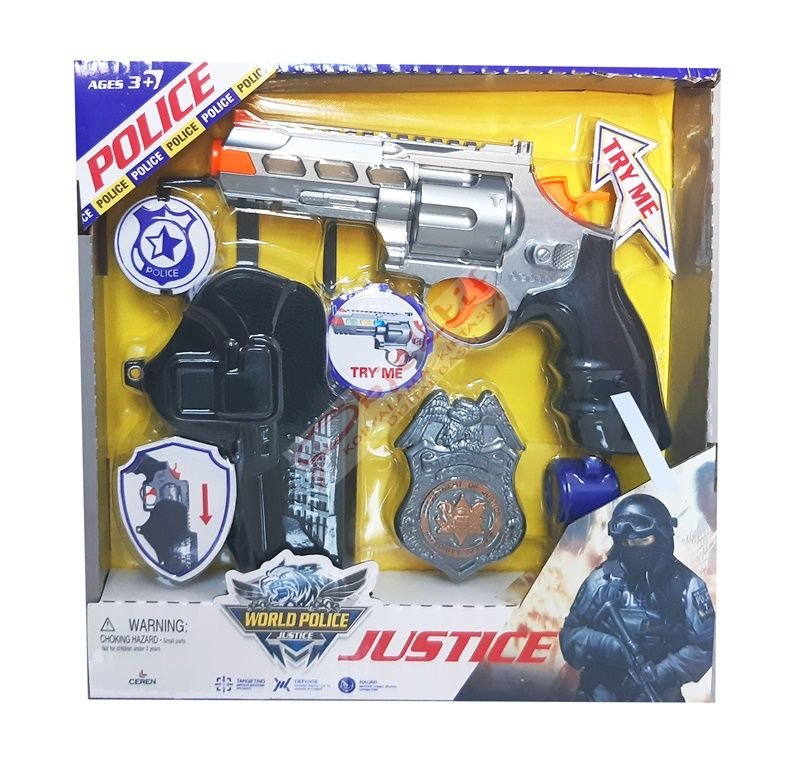 Ctoy Kutulu Rozetli Ve Kılıflı Polis Silah Seti