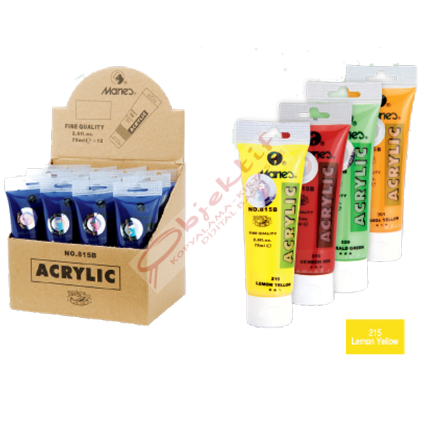 Maries Akrilik Boya 75 ML Lemon Sarı 815B-215