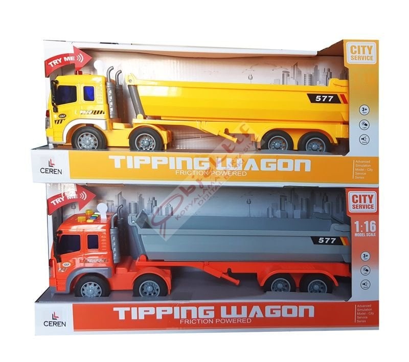 Ctoy Işıklı Sesli Ve Sürtmeli Damperli Kamyon 1:16 (2 Asorti) WY577A/B