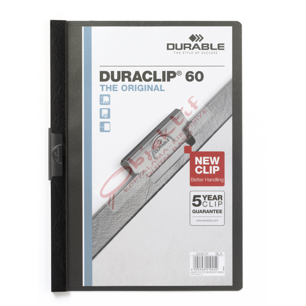 Durable Sıkıştırmalı Dosya DuraClip Ortadan Klipsli 60 Syf A4 Siyah 2209