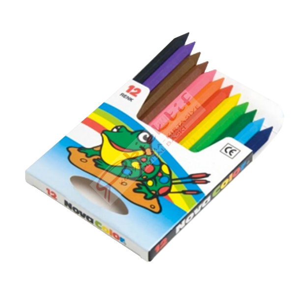 Nova Color Mum Pastel Boya Karton Kutu Yarım Boy Köşeli 12 Lİ NC-1112