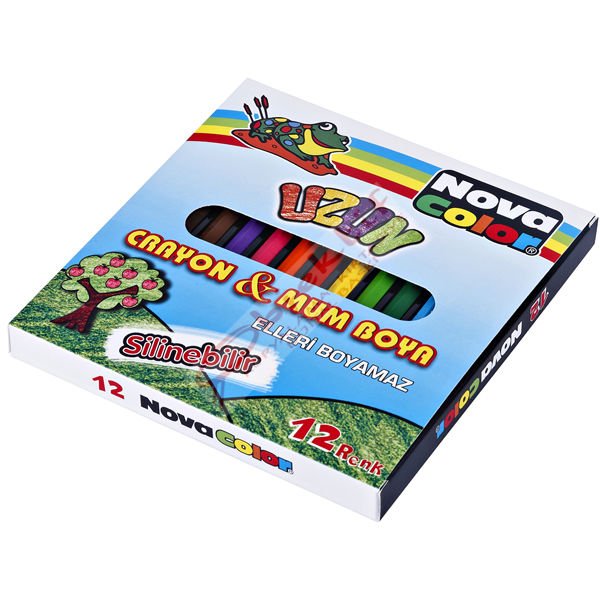 Nova Color Mum Pastel Boya Karton Kutu Tam Boy Köşeli 12 Lİ NC-2112