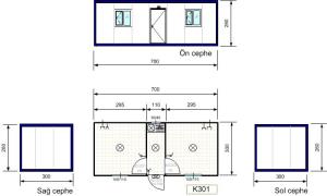 İki Odalı Evyeli Konteyner K301