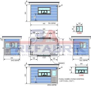 Metropol Ofis Konteyner Kabini 2,50x4m