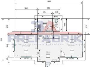 Hazır Muhtarlık Binası 47m2. -3A Prefabrik