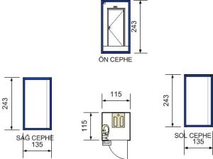 1,15x1,15m. WC Konteyneri