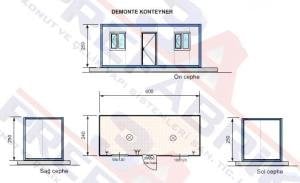 Demonte Konteyner-2,40x6x2,50m.