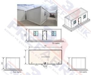 21m2. Tek Odalı Ekonomik Konteyner-K102