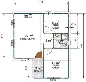 Prefabrik Ev 52m2. -3A Prefabrik