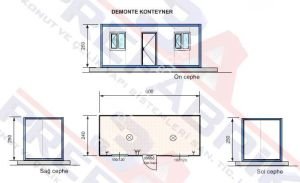 21m2. Tek Odalı  Standart Konteyner - DK102